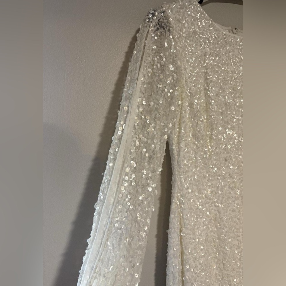 Adrianna Papell white Sequin cocktail dress size 22W - Picture 9 of 9